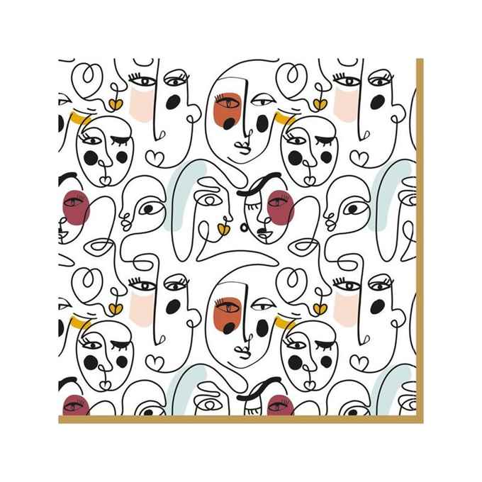 Pack of 20 paper napkins 3 ply