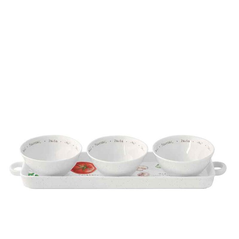Appetizer set with 3 porcelain bowls in colour box