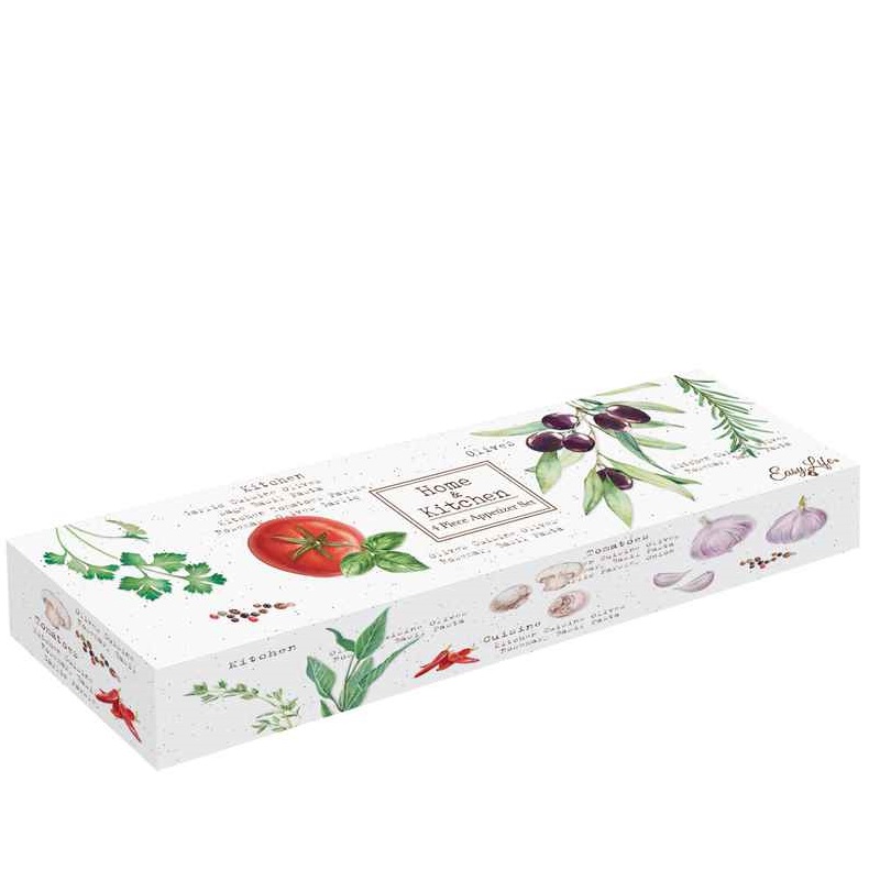 Appetizer set with 3 porcelain bowls in colour box