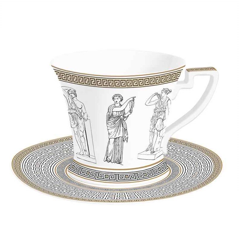 Porcelain cup & saucer in colour box