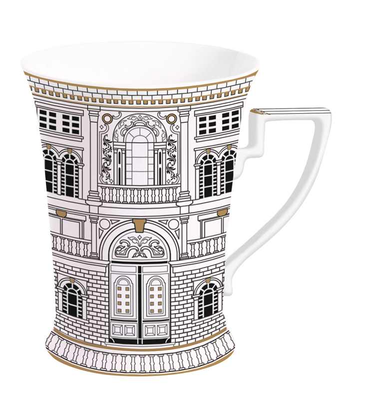 Porcelain mug in colour box