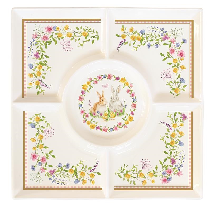Porcelain appetizer platter in colour box