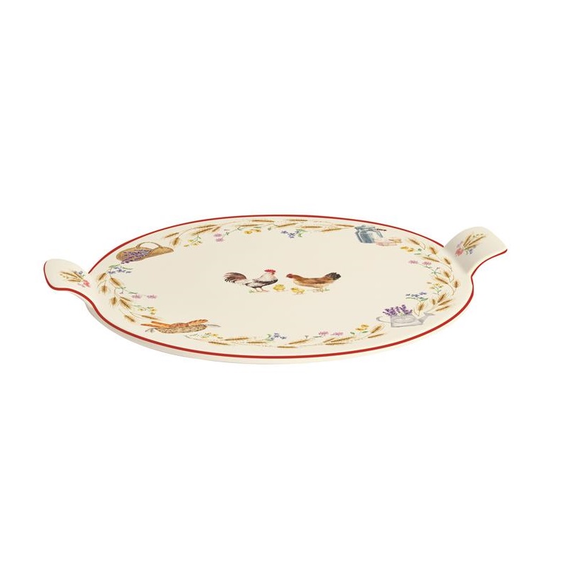 Porcelain cheese serving platter in colour 
box