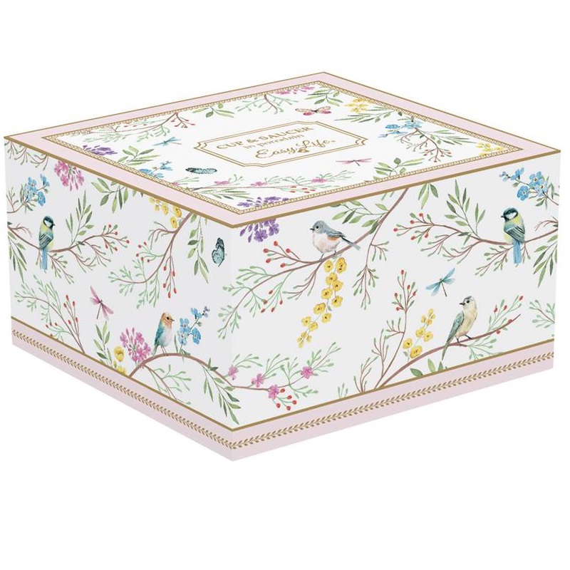 Porcelain cup & saucer in colour box