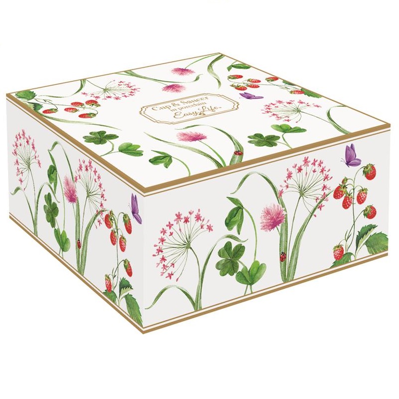 Porcelain cup & saucer in colour box