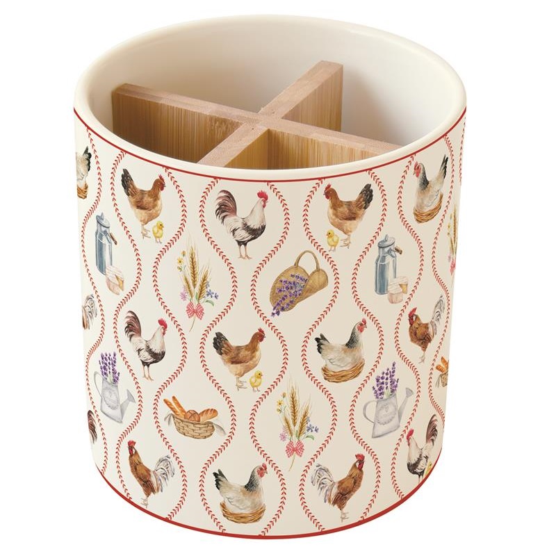 Porcelain cutlery holder in colour box
