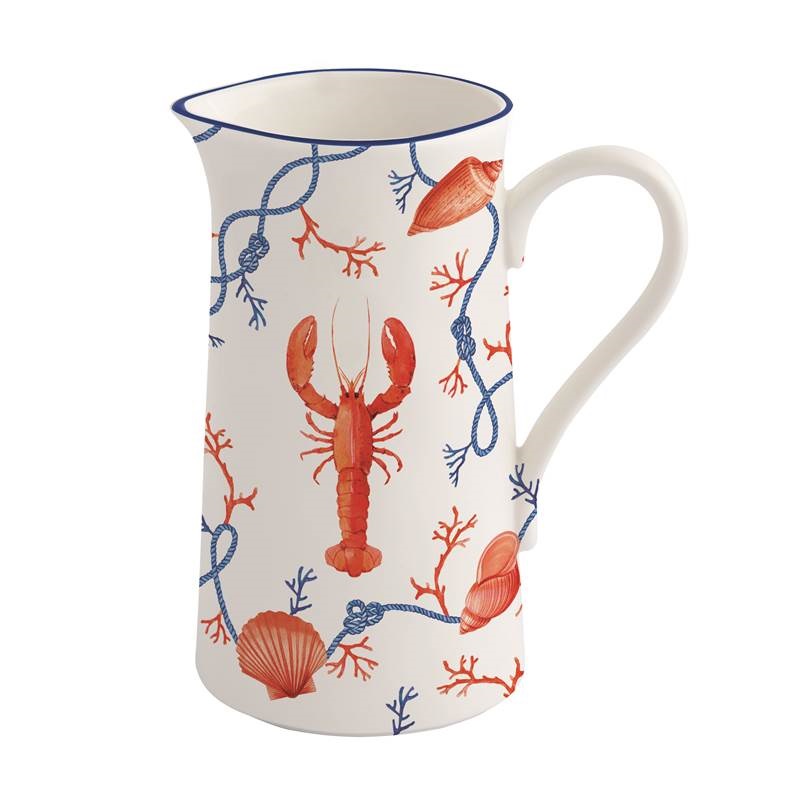 Porcelain jug with embossed design
