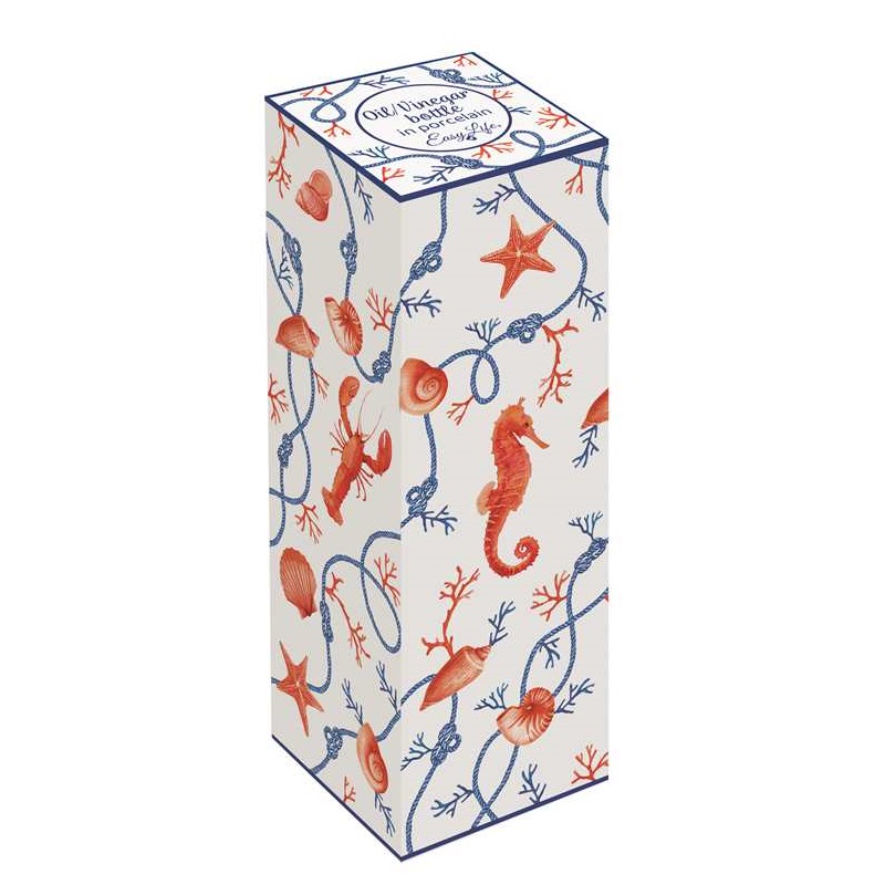 Porcelain oil / vinegar bottle with embossed 
desi