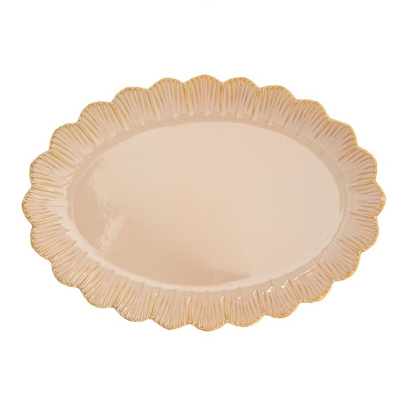 Porcelain oval serving platter
