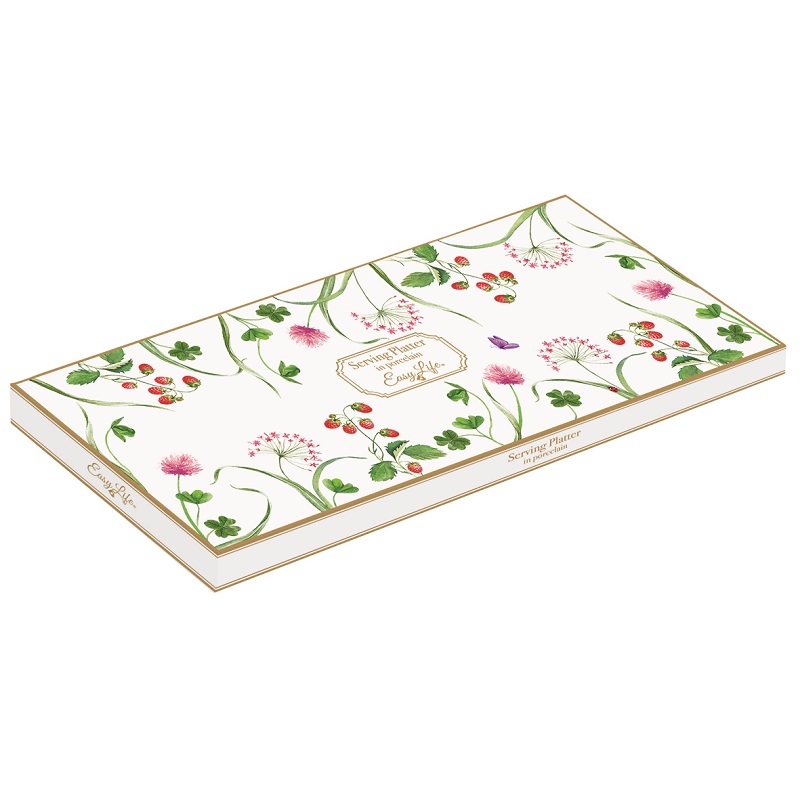 Porcelain serving platter in colour box