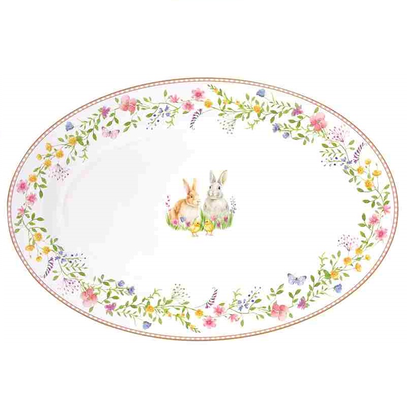 Porcelain serving platter in colour box
