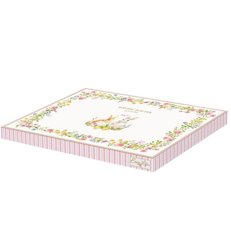 Porcelain serving platter in colour box