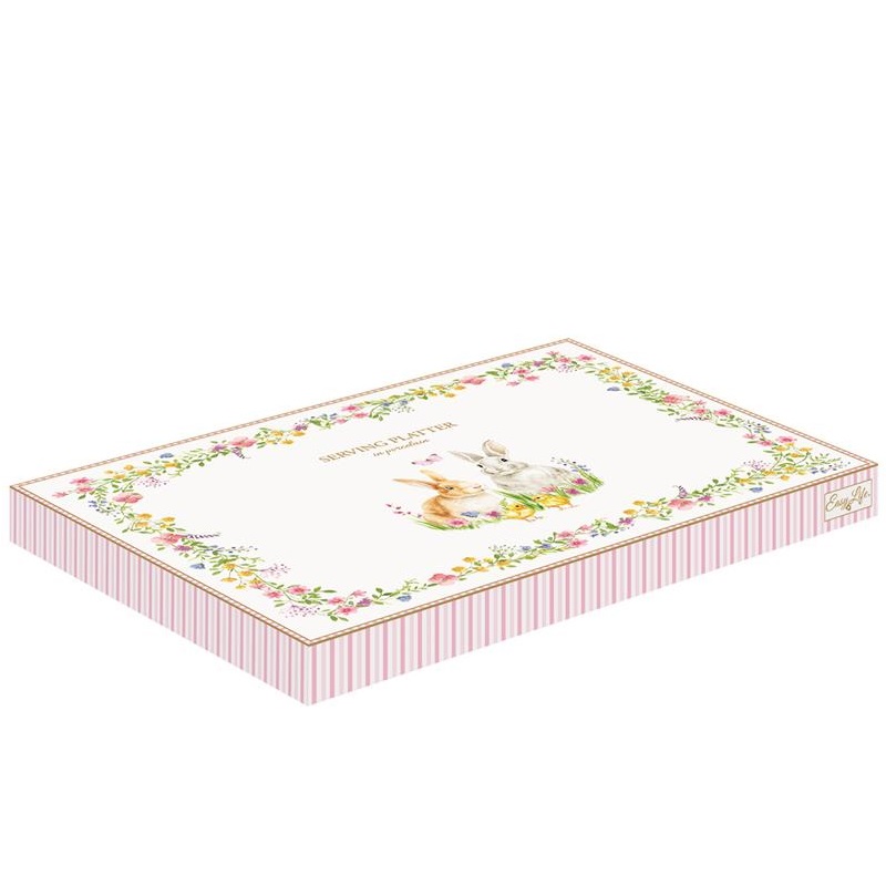 Porcelain serving platter in colour box