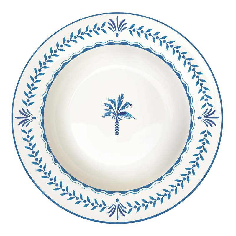 Porcelain soup plate