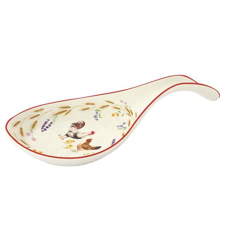 Porcelain spoon rest in colour box