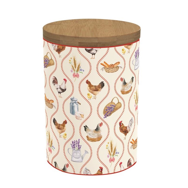 Porcelain storage jar with bamboo lid in 
colour b