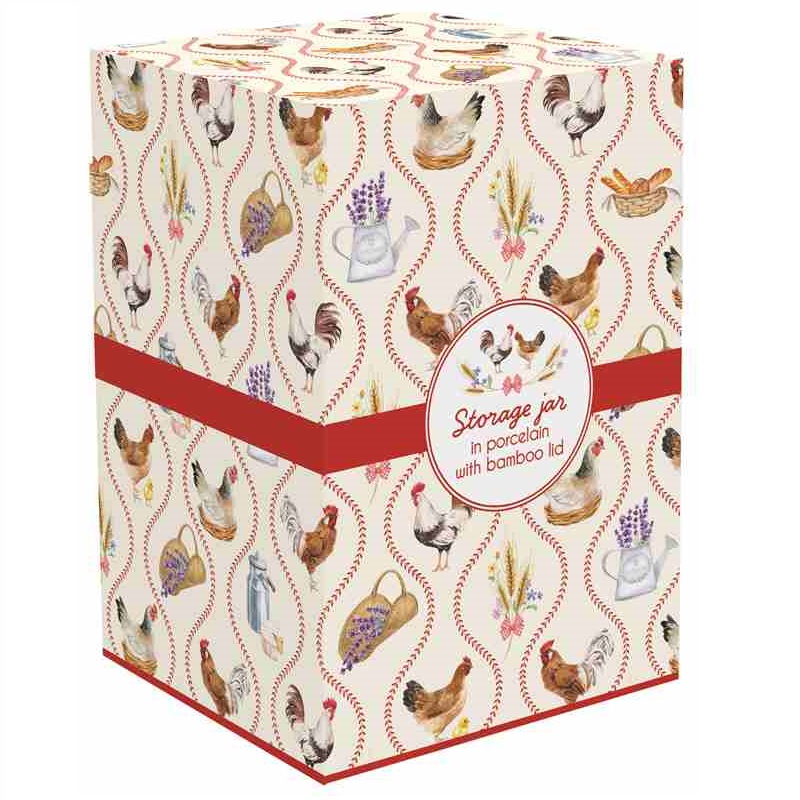 Porcelain storage jar with bamboo lid in 
colour b