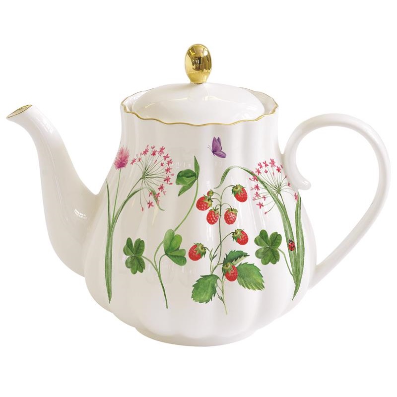 Porcelain teapot in colour box 