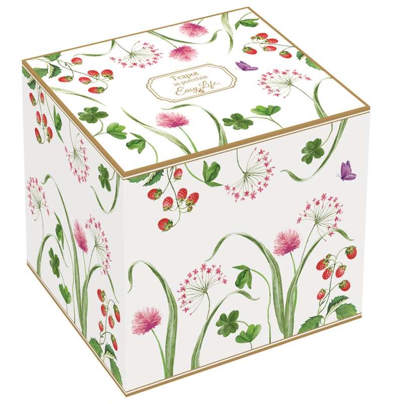 Porcelain teapot in colour box 