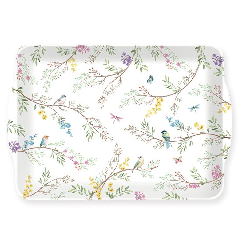 Rectangular tray with handles