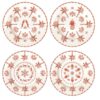 Set 4 porcelain dessert plates in gift box