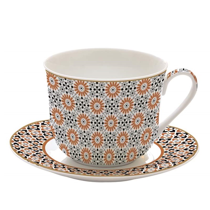 High quality porcelain breakfast cup and saucer in