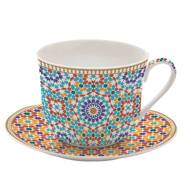 High quality porcelain breakfast cup and saucer in