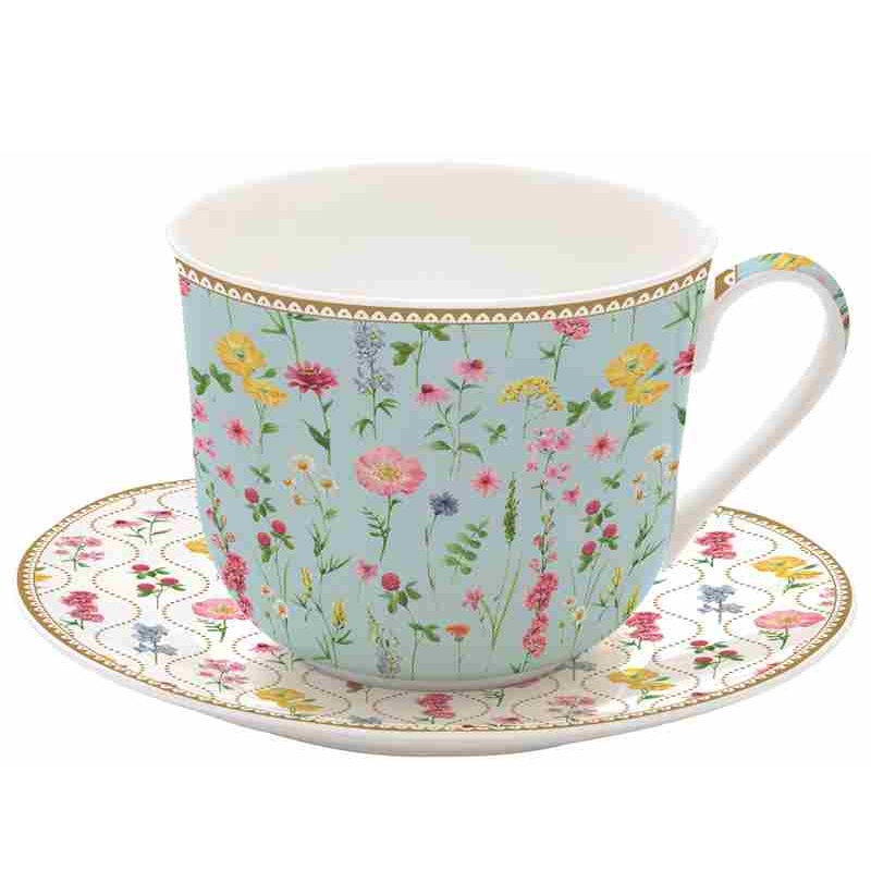 High quality porcelain breakfast cup and saucer in