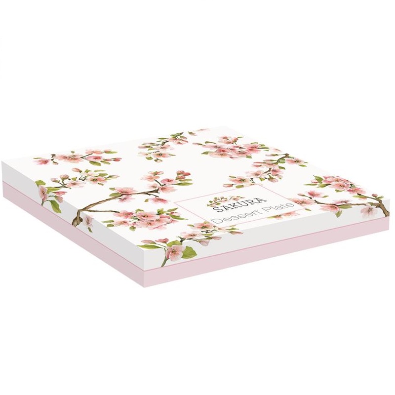 Porcelain dessert plate in colour box