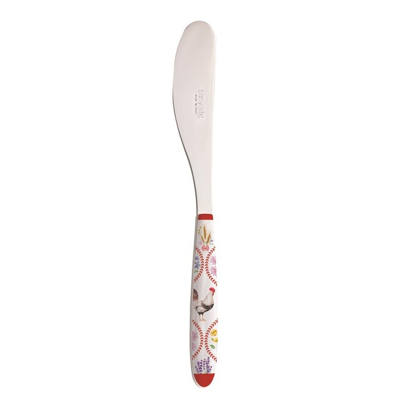 S/S Butter knife with decorated handle