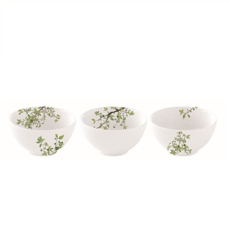 Set 3 porcelain bowls in colour box