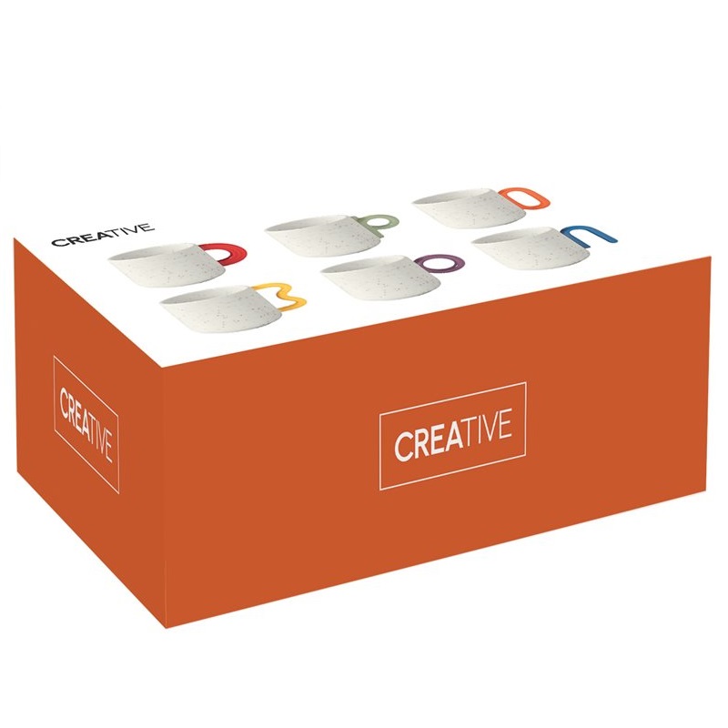 Set 6 assorted porcelain espresso cups in
colour b