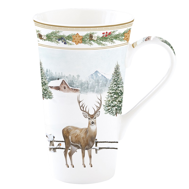 High quality porcelain mug in colour box