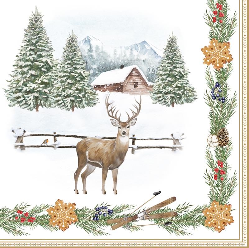 Pack of 20 paper napkins 3 ply