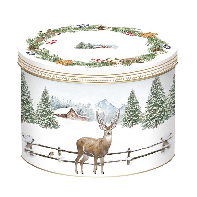 Porcelain mug in tin box