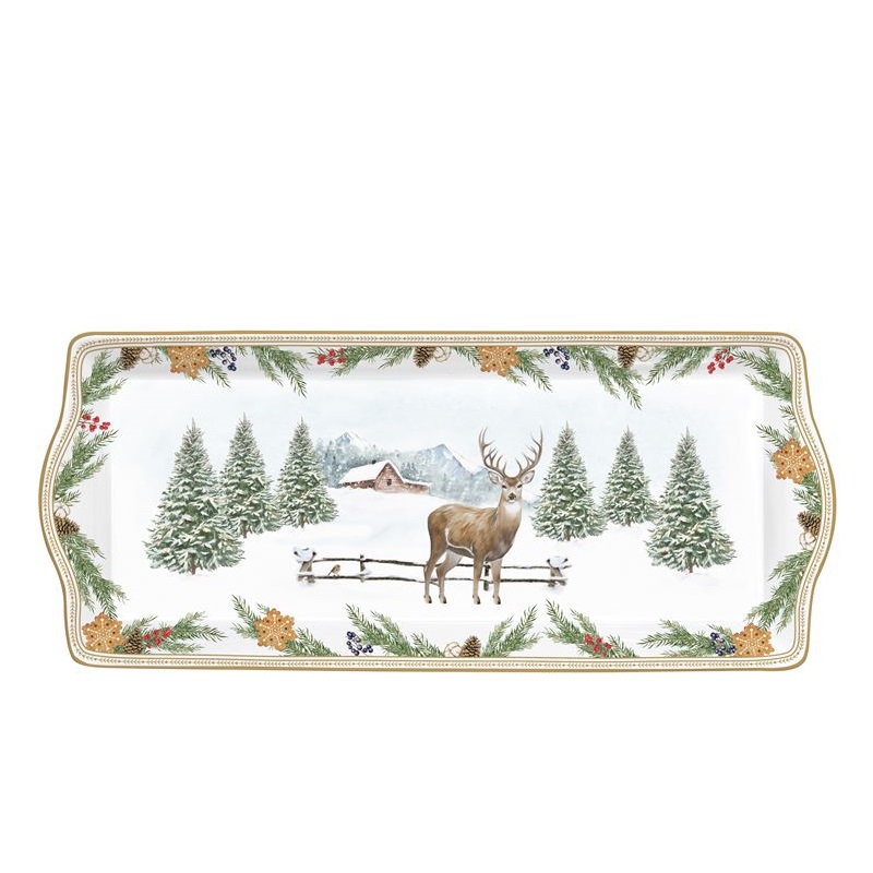 Porcelain serving platter in colour box