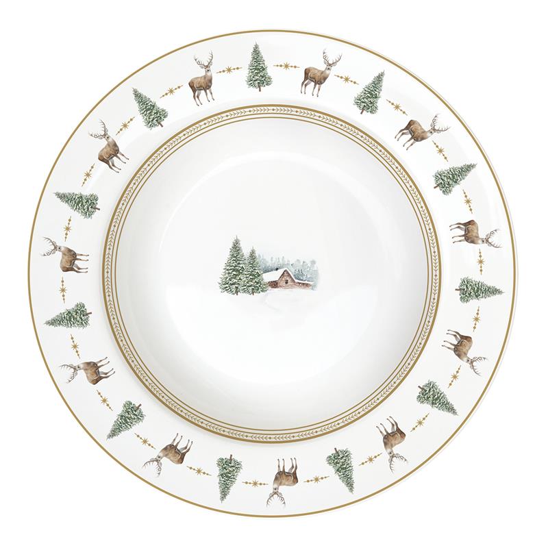 Porcelain soup plate