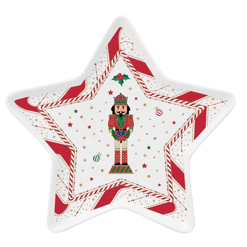 Porcelain star plate in colour box