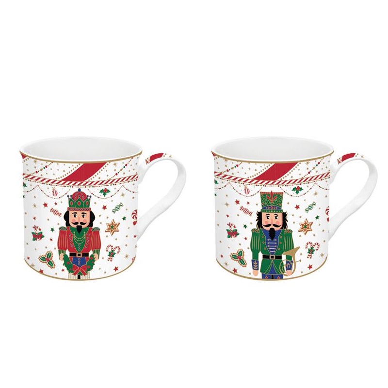 Set 2 high quality porcelain mugs in gift box