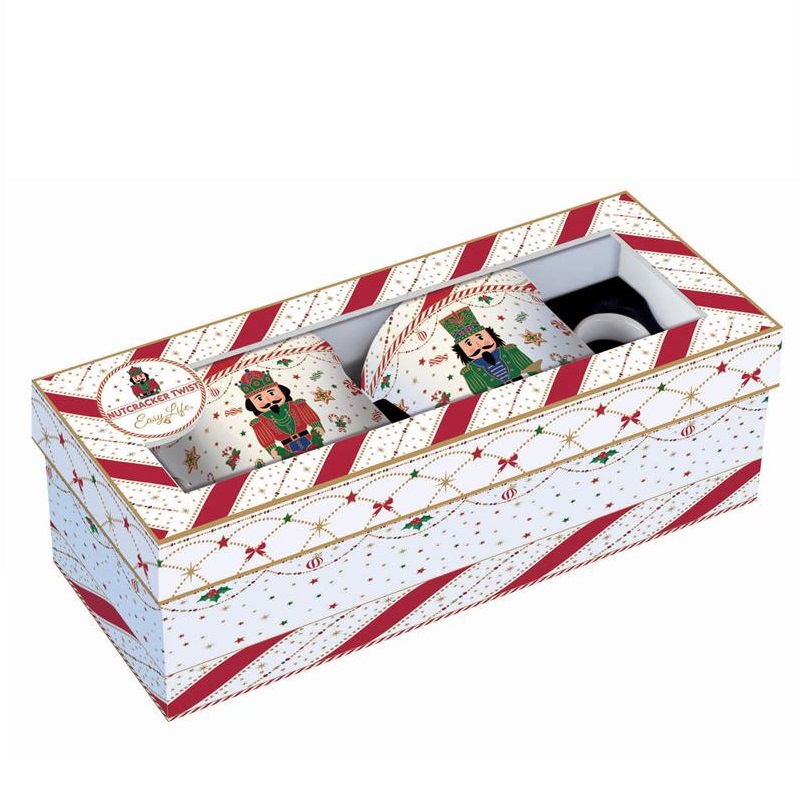 Set 2 high quality porcelain mugs in gift box