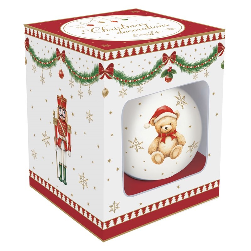Ceramic Christmas ball in colour box