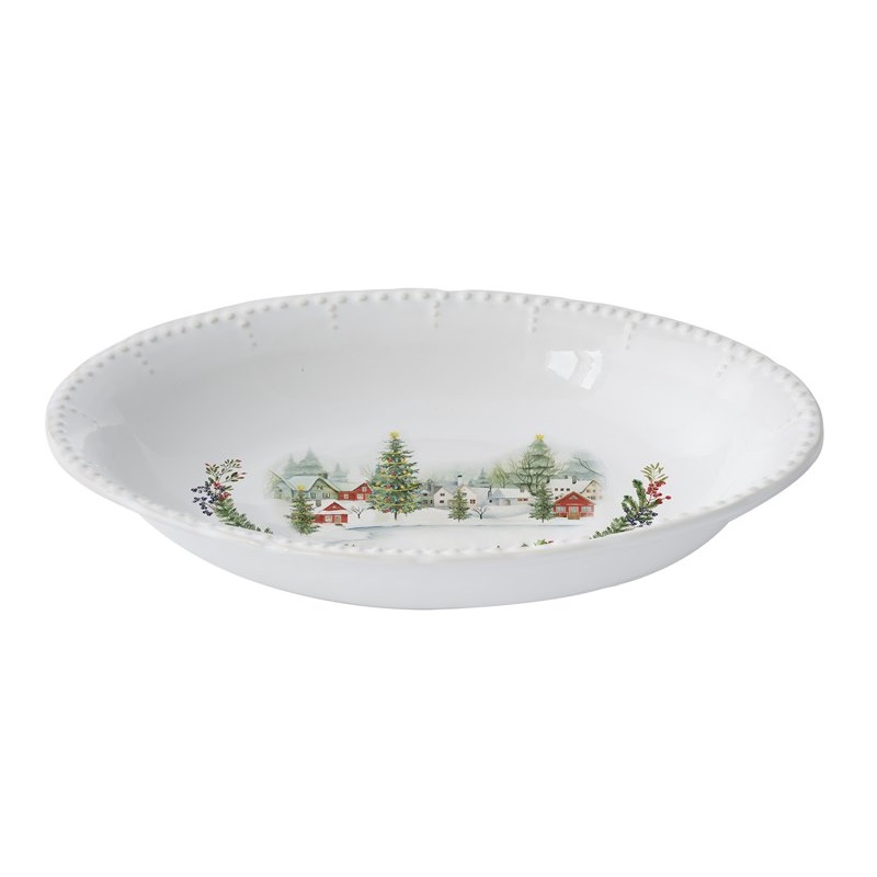 Ceramic oval bowl