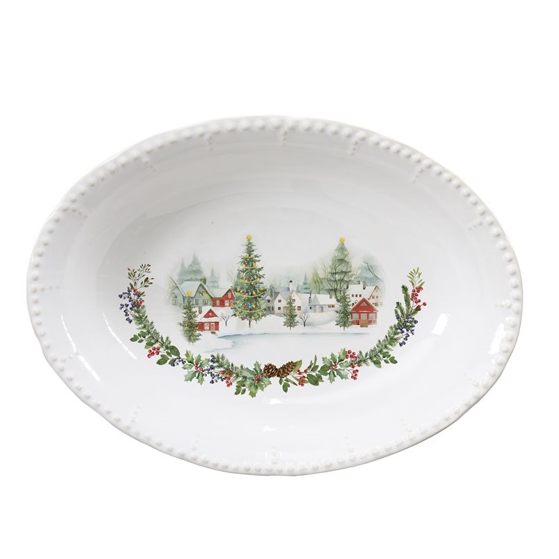 Ceramic oval bowl