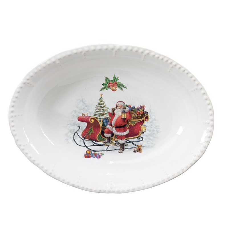 Ceramic oval bowl
