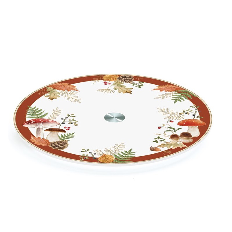 Cheese lazy susan. Turning cheese board