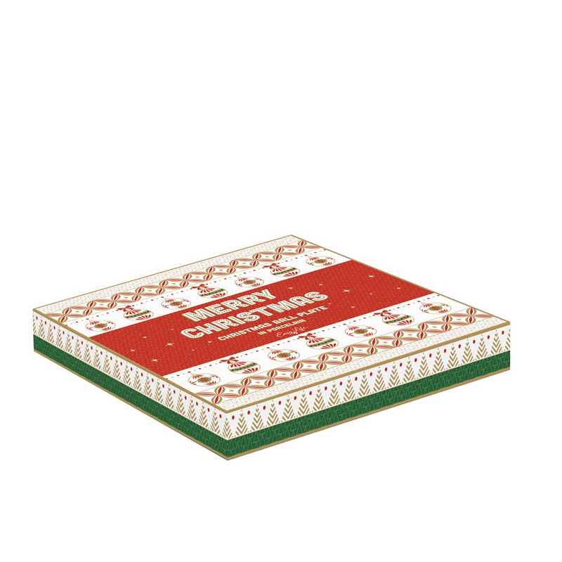 Porcelain Christmas ball plate in colour box