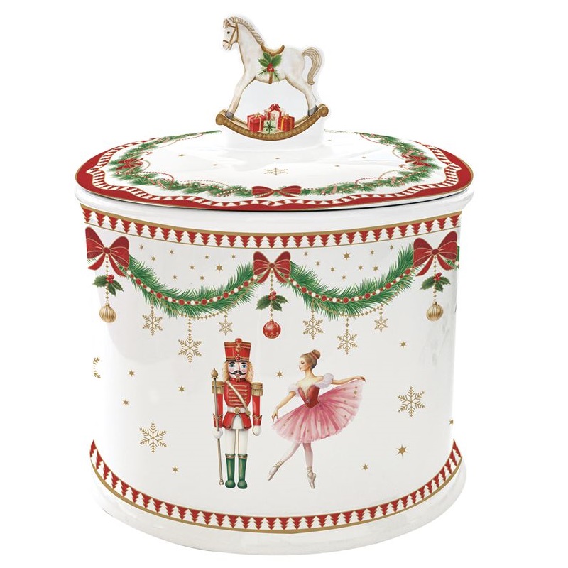 Porcelain Cookie Jar in colour box