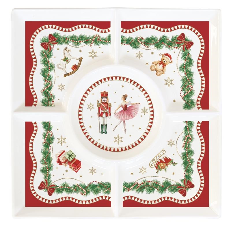 Porcelain appetizer platter in colour box