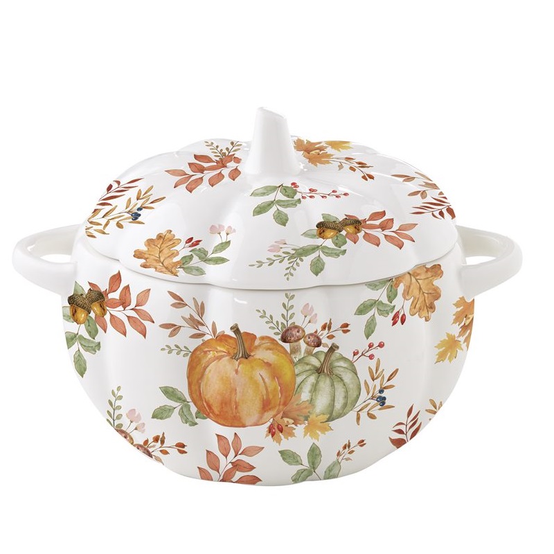 Porcelain bowl with lid in colour box
