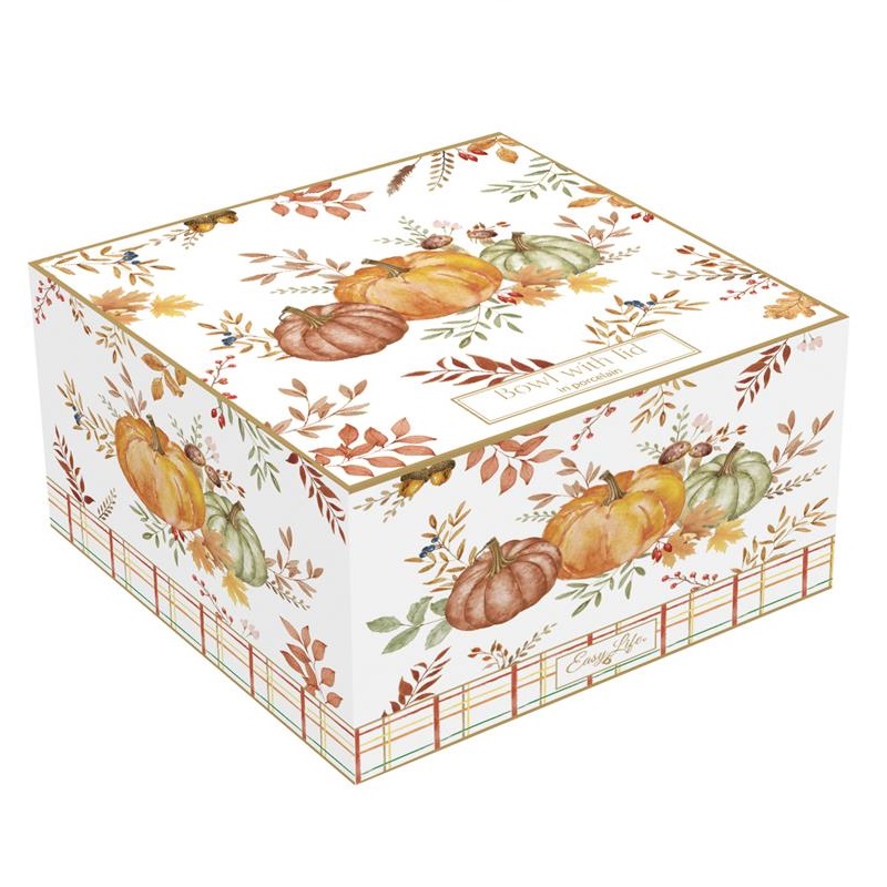 Porcelain bowl with lid in colour box